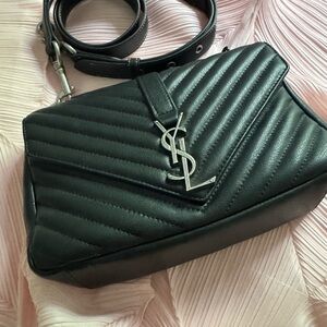 Yves Saint Laurent Black Quilted Crossbody Bag